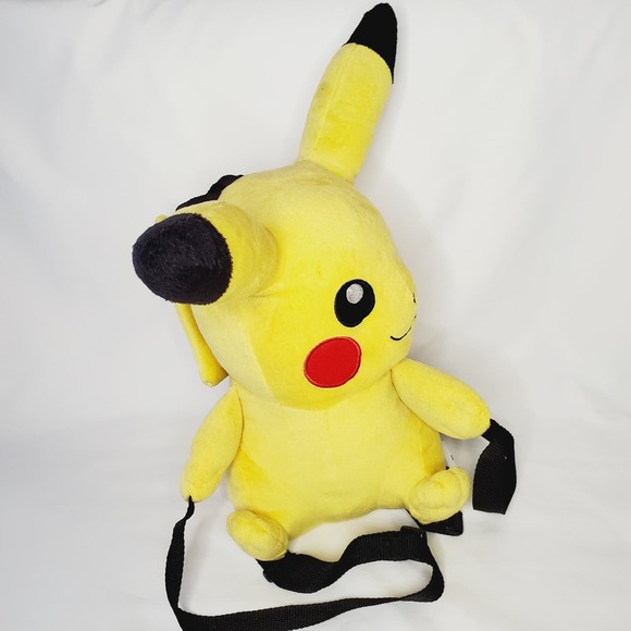 LNew-Pikachu Pokemon Piggyback Backpack w/ 2 Fashion Pins 2016 Adjustable Straps - Picture 5 of 11